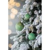 Gulches 5 in Green Shatterproof Glitter Painted Glass Christmas Ball Ornaments 4-Pack - 4 of 4