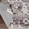 Modern Floral Medallion Border Washable Indoor Area Rug by Blue Nile Mills - 3 of 4