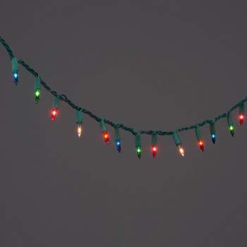 Novelty Lights 100 Feet C9 Clear Christmas String Light Set, Vintage  Holiday Hanging Light Set, Green Wire : Target