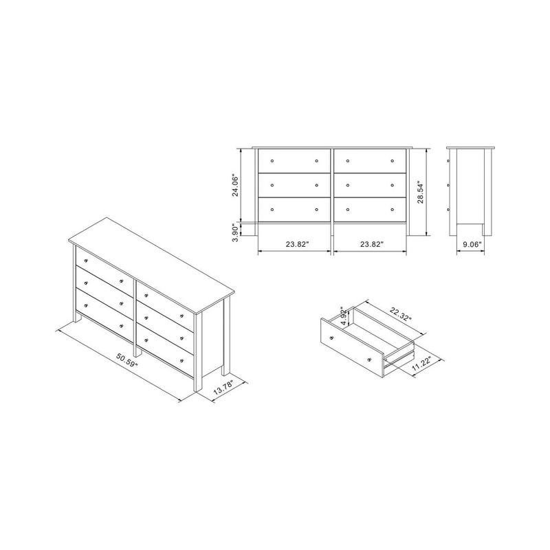 Cooyal 6 Drawer Dresser - miBasics, 6 of 14