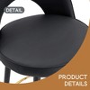 Set of 2,360 ° rotatable bar chair.Modern PU comfortable upholstered bar chair with smooth and beautiful black metal legs - Leovsnove - 4 of 4