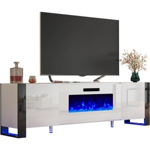 U-Shaped Legs Fireplace TV Stand with Fireplace - 1 of 4