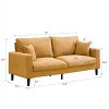 TiramisuBest 57 " Loveseat Sofa, Wood 2 Seat Sofa, Comfy , Small Space Saving Modern Upholstered Sofa, Living Room Bedroom Apartment, Light gray - 3 of 4