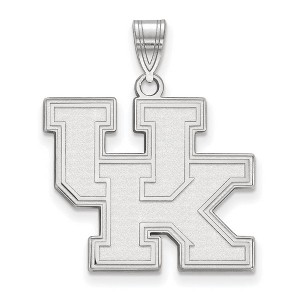 Black Bow Jewelry Sterling Silver Kentucky Wildcats NCAA Large Pendant - 1 of 3