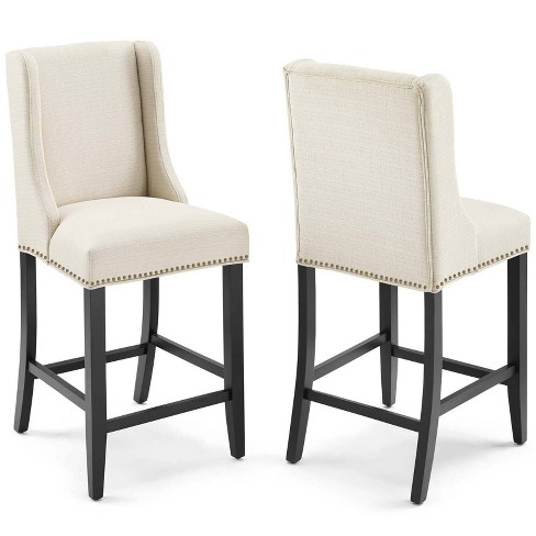 Set Of 2 Baron Counter Height Barstool, Modway Baron Upholstered Dining Side Chair Multiple Colors