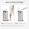 Pedal Trash Bin with,16 Gallon Automatic Garbage Can, Kitchen Trash Can, 60 Liter Touch Free High-Capacity Brushed Stainless Steel Waste Bin - 3 of 4