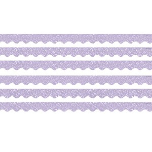 Teacher Created Resources® Composition Purple Scalloped Border Trim, 35 Feet Per Pack, 6 Packs - 1 of 4