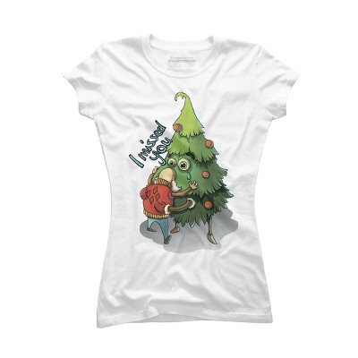 Junior's Design By Humans Waiting for Christmas By kuz512 T-Shirt