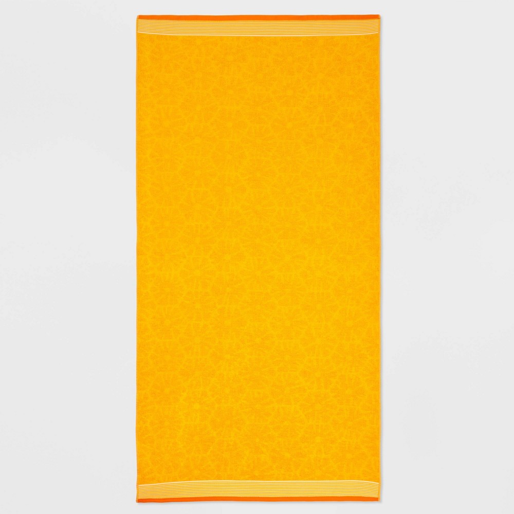 Pineapple Slices Print Sand Resist Towel Dark Yellow - Sun Squad™