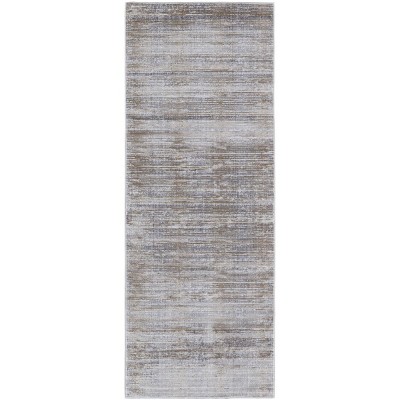 Laina Transitional Distressed Taupe/Silver/Tan Area Rug