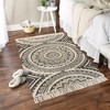 Design Imports Medallion Textured Fringe - Black - 4 X 6 Ft - 4 of 4