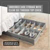 Hold N' Storage - Set of 2 Under Bed Shoe Storage Organizer. Fits up to 32 pairs, Gray - 2 of 4