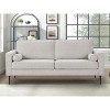 NicBex 78.15 Inch Upholstered Couch,3-Seater Sofa with 2 Rolled Accent Pillows for Living Room,Bedroom,Office,Apartment,White - 2 of 4