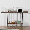 VECELO Couch Side & Console Table with 2 Outlets, 2 USB Ports and Extra Long 9.8 Feet Power Code, Sofa Behind - 4 of 4