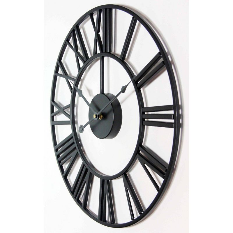 18&#34; Tower Wall Clock Matte Black - Infinity Instruments, 5 of 8