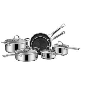 Itopfox 10-Piece Non Stick Cookware Set, Hybrid Stainless Steel Pots and Pans, Induction Compatible, Includes Frying Pans, Saucepans, Saute Pan - 1 of 4