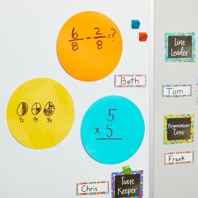 11-inch Multicolor Vinyl Dry Erase Circles for Classroom Tables