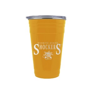 NCAA Wichita State Shockers Tailgater Tumbler - 22oz: Stainless Steel Drinkware with Acrylic Lid - 1 of 2