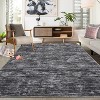 Machine Washable Modern Abstract Area Rug, Non-Slip Soft Velvet Low-Pile Carpet for Living Room, Bedroom, Dining Room, Pet-Friendly - 2 of 4
