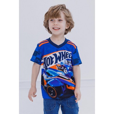 T-shirt Enfant Garçon Hot Wheels - Manches Courtes - Graphique Voiture De Course - Coton - Merchandising Officiel - 11