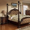 Formal Traditional 1pc Nightstand Only Brown Cherry Solid wood 3-Drawers - 3 of 4