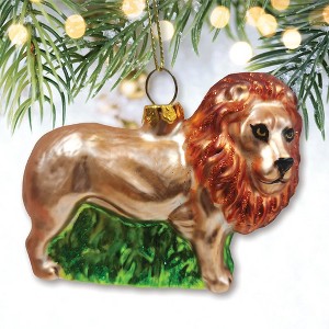 Exotic Safari Lion Glass Christmas Ornament| OrnamentallyYou - 1 of 4
