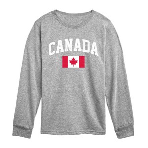 Boys' - Instant Message - Canada Flag Long Sleeve Graphic T-Shirt - 1 of 4
