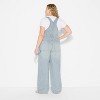 Women's Mid-Rise Denim Baggy Overalls - Wild Fable™ - 3 of 3