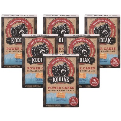 Kodiak Cakes Power Cakes Almond Poppy Seed Flapjack and Waffle Mix - Case of 6/18 oz
