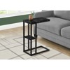 FONTOI 2-Tier C-shaped Side Table, Bedside Table with a Small Secondary Shelf for Living Room, Bedroom, Black, 10.25"*25.25"*18.25" - 2 of 4