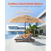 VEVOR Tiki Umbrella, 9 ft Thatched Patio Umbrella with Tilt, Hawaiian Style Beach Parasol with Durable PP Thatch and 8 Metal Ribs, Original Color - 3 of 4