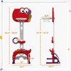 TopComfy Kids Basketball Hoop Dinosaur Themed 5 In 1 Design Adjustable Height for Toddlers 3-6 Indoor Outdoor Play, Red, 49.21"*40.16"*22.05" - 3 of 4