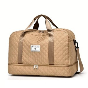 Travel bag, combined with large capacity space and bottom zipper compartment, adjustable shoulder strap or handheld, essential for travel - 1 of 2