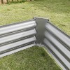 Silver Metal Raised Bed Garden 6×3×1ft for Flower Planters, Vegetables Herb - 4 of 4
