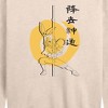 Women's - Avatar: The Last Airbender - Aang Momo Kanji Lightweight French Terry Wide Neck Long Sleeve Shirt - 2 of 4