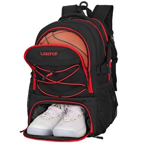 Generic Basketball Backpack, Large Sports Bag with Ball Holder & Shoes Compartment - 1 of 4