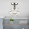 Livex Lighting Everett 1 - Light Semi-Flush Mount in  Brushed Nickel/Polished Chrome - 4 of 4