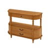 ORRD 43" Retro Console Table with 3 Drawers - Curved Wood Sofa Table for Behind Couch, Entryway Hallway Table with Storage Shelf, Brown - 4 of 4