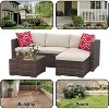 5 Pieces Patio Furniture Set, Rattan Outdoor Patio Furniture Sofa Set with Anti-Slip Cushions, All-Weather Wicker Sectional Sofa - 4 of 4
