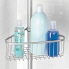 iDESIGN Steel 4 Tier Tension Pole Corner Shower Caddy York Collection Silver - 3 of 4