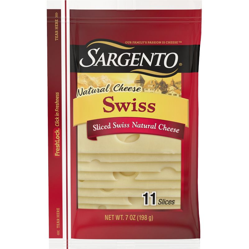 Sargento Thin Natural Swiss Sliced Cheese - 7oz/11 slices, 1 of 10