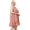 Agnes Orinda Women's Plus Size Sleeveless Ruffle Hem Casual Floral Tank Sundresses - 4 of 4