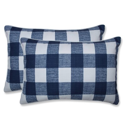 2pk Oversize Anderson Zaffre Rectangular Throw Pillows Blue - Pillow Perfect