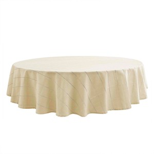 Izod Chadwick Linen Gold Lurex 70" Round Tablecloth - 1 of 3