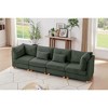 MYINDA L Shaped Corner Couch with Reversible Chaise ,4 Seat Corduroy Upholstery Sofa&Couches with Solid Wood Legs for Living Room - 2 of 4