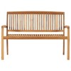 vidaXL Stacking Patio Bench with Cushion 50.6 in. Solid Teak Wood - 3 of 4