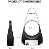 Shoulder Bag for Women RFID Vegan Leather Crescent Hobo Bag Clutch Underarm Purse Top-Handle Travel Handbags - 4 of 4