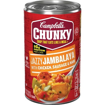 Campbell's Chunky Jazzy Jambalaya with Chicken, Sausage & Ham Soup - 18.6oz