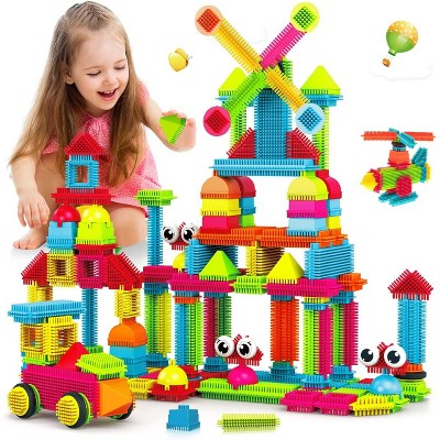 Contixo St5 Stem Building Toys, 144 Pcs Bristle Shape 3d Tiles ...