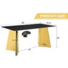 NicBex Dining Table 63" Modern Marble-Patterned Slab Dining Table with Stainless Steel Butterfly Legs for Dining Room - 4 of 4